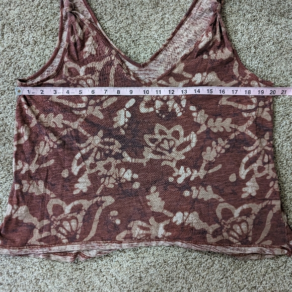 Anthropologie Womens Blaise Knotted Tank Top Sz Large Burgundy Red - Picture 7 of 7